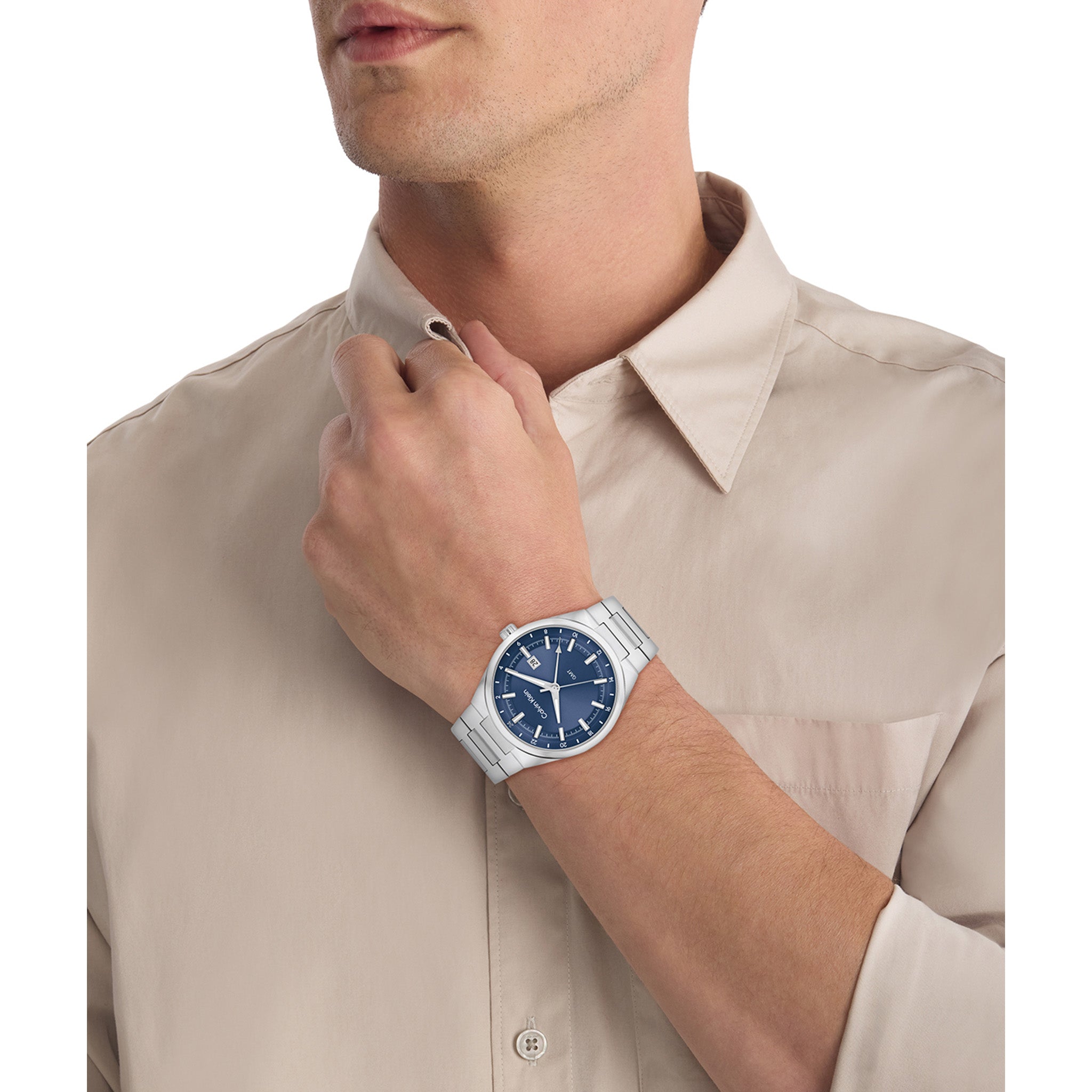 Calvin Klein Stainless Steel Blue Dial Men's Watch - 25200488