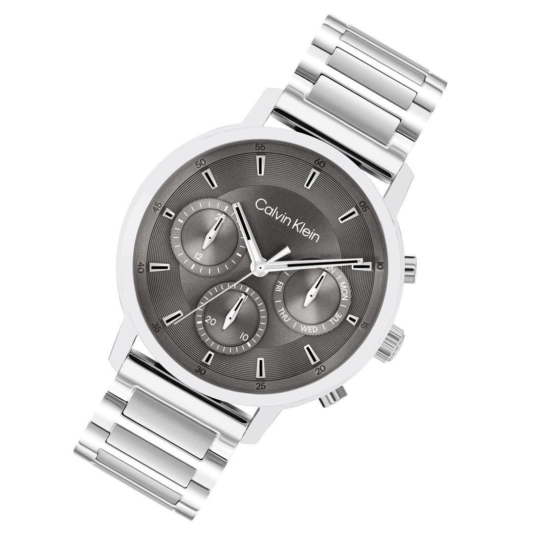Calvin Klein Stainless Steel Grey Dial Multi-function Men's Watch - 25200493