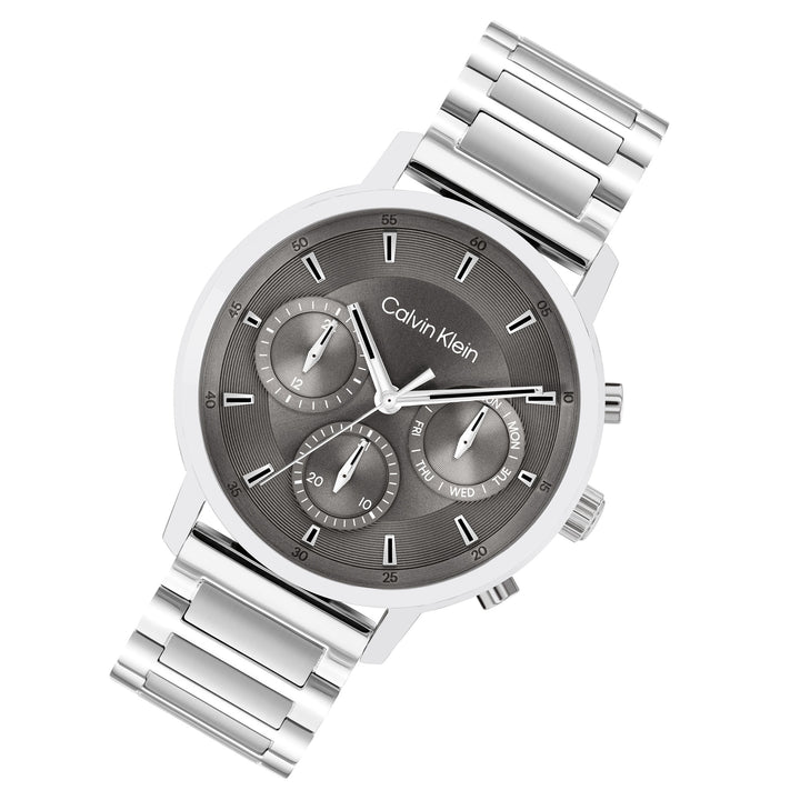 Calvin Klein Stainless Steel Grey Dial Multi-function Men's Watch - 25200493