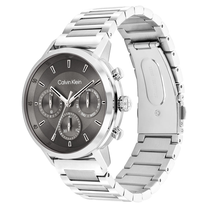 Calvin Klein Stainless Steel Grey Dial Multi-function Men's Watch - 25200493