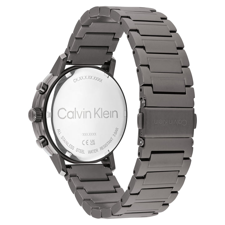 Calvin Klein Grey Steel Blue Dial Multi-function Men's Watch - 25200495