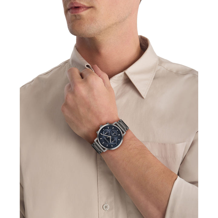 Calvin Klein Grey Steel Blue Dial Multi-function Men's Watch - 25200495
