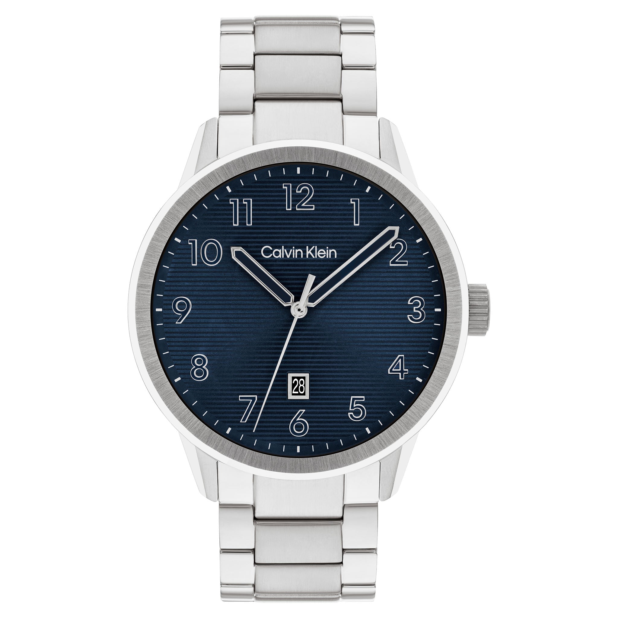 Calvin Klein Stainless Steel Blue Dial Calendar Men's Watch - 25200515