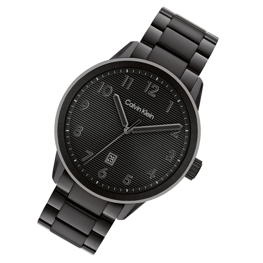Calvin Klein Steel Black Dial Calendar Men's Watch - 25200516