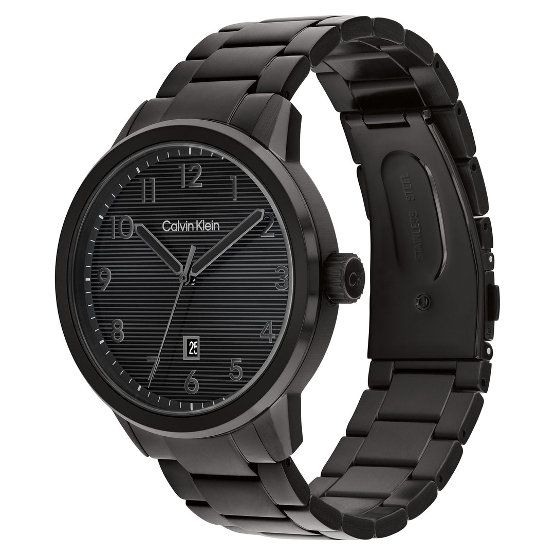 Calvin Klein Steel Black Dial Calendar Men's Watch - 25200516