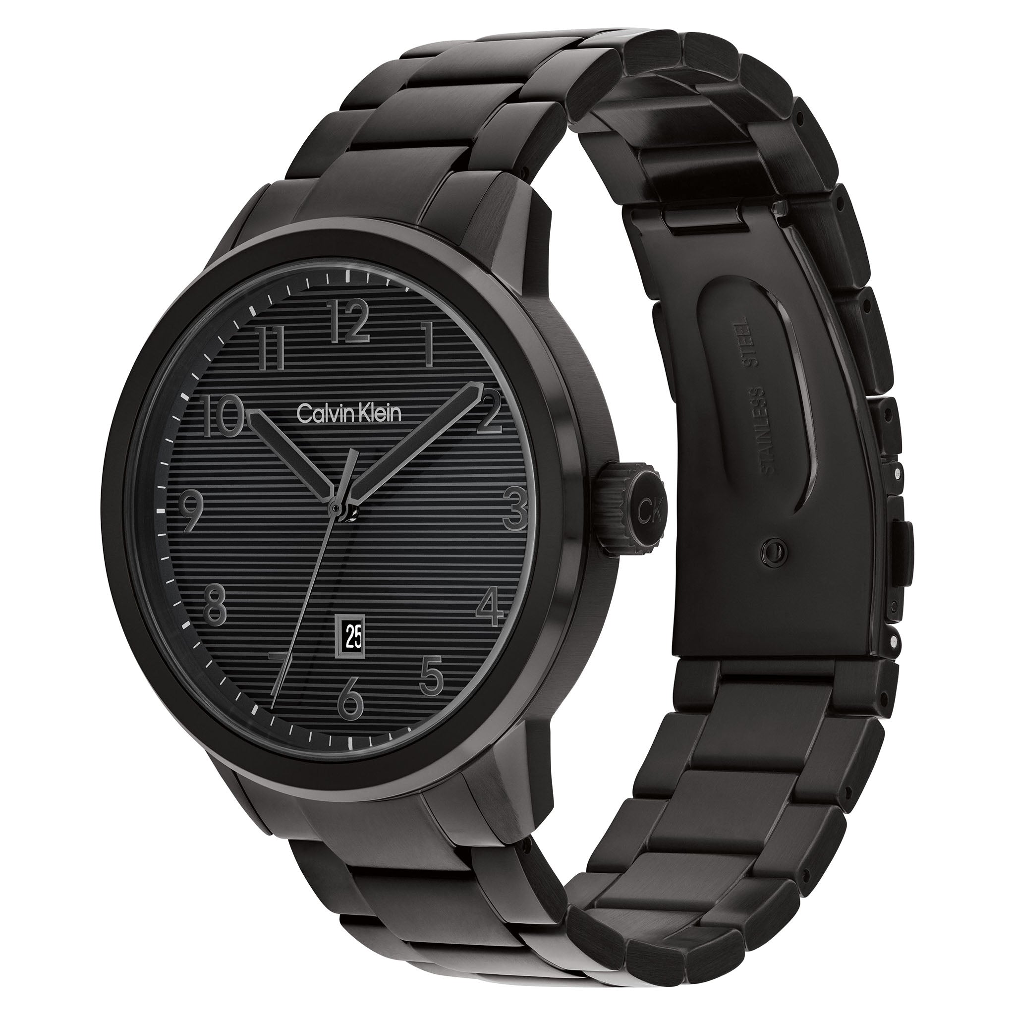 Calvin Klein Steel Black Dial Calendar Men's Watch - 25200516