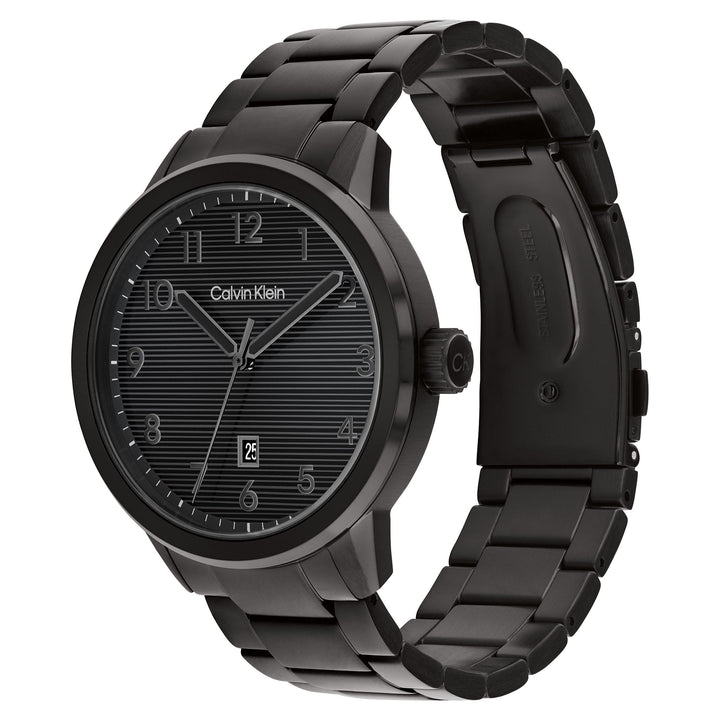 Calvin Klein Steel Black Dial Calendar Men's Watch - 25200516