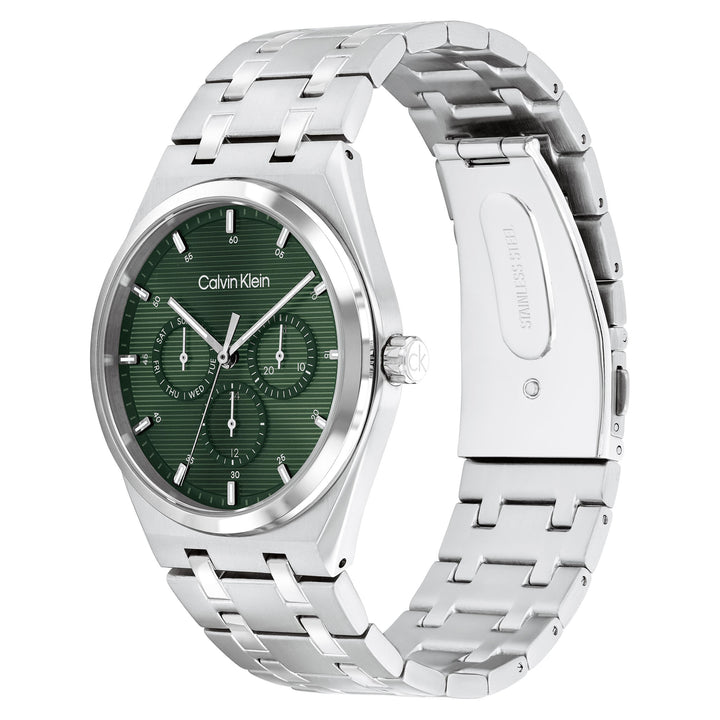 Calvin Klein Stainless Steel Green Dial Multi-function Men's Watch - 25200521