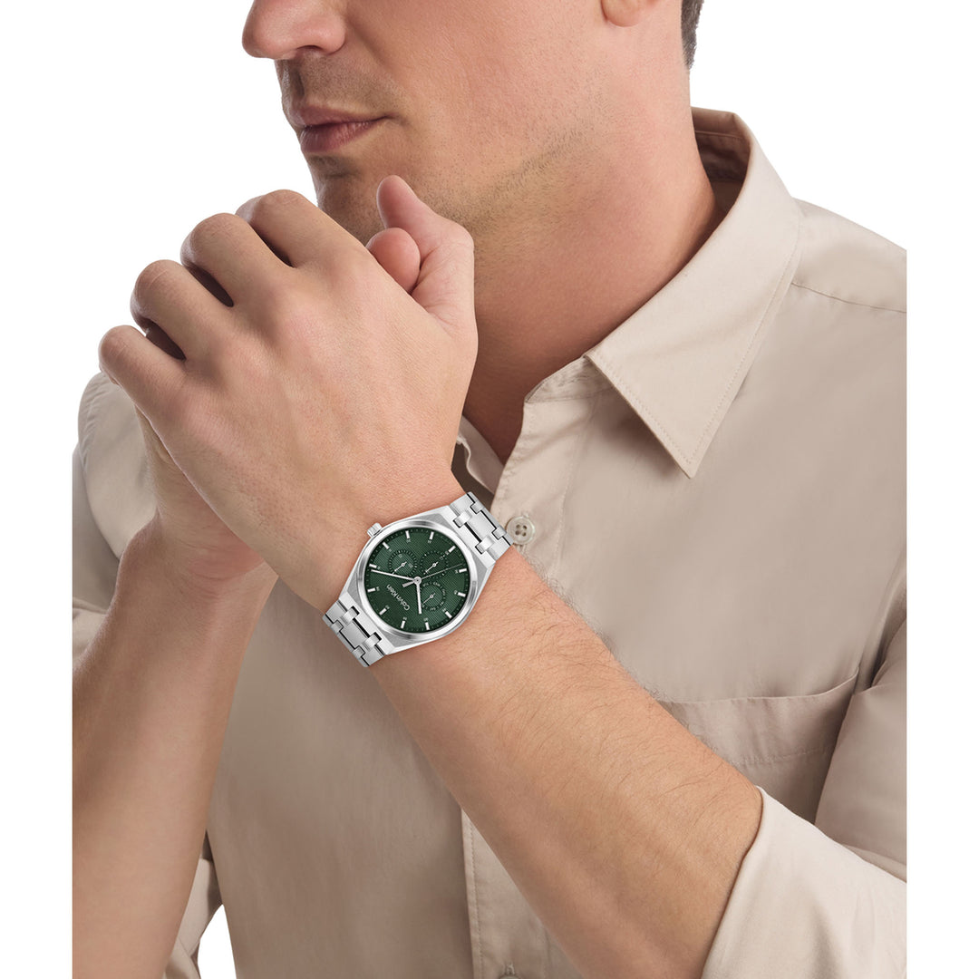 Calvin Klein Stainless Steel Green Dial Multi-function Men's Watch - 25200521