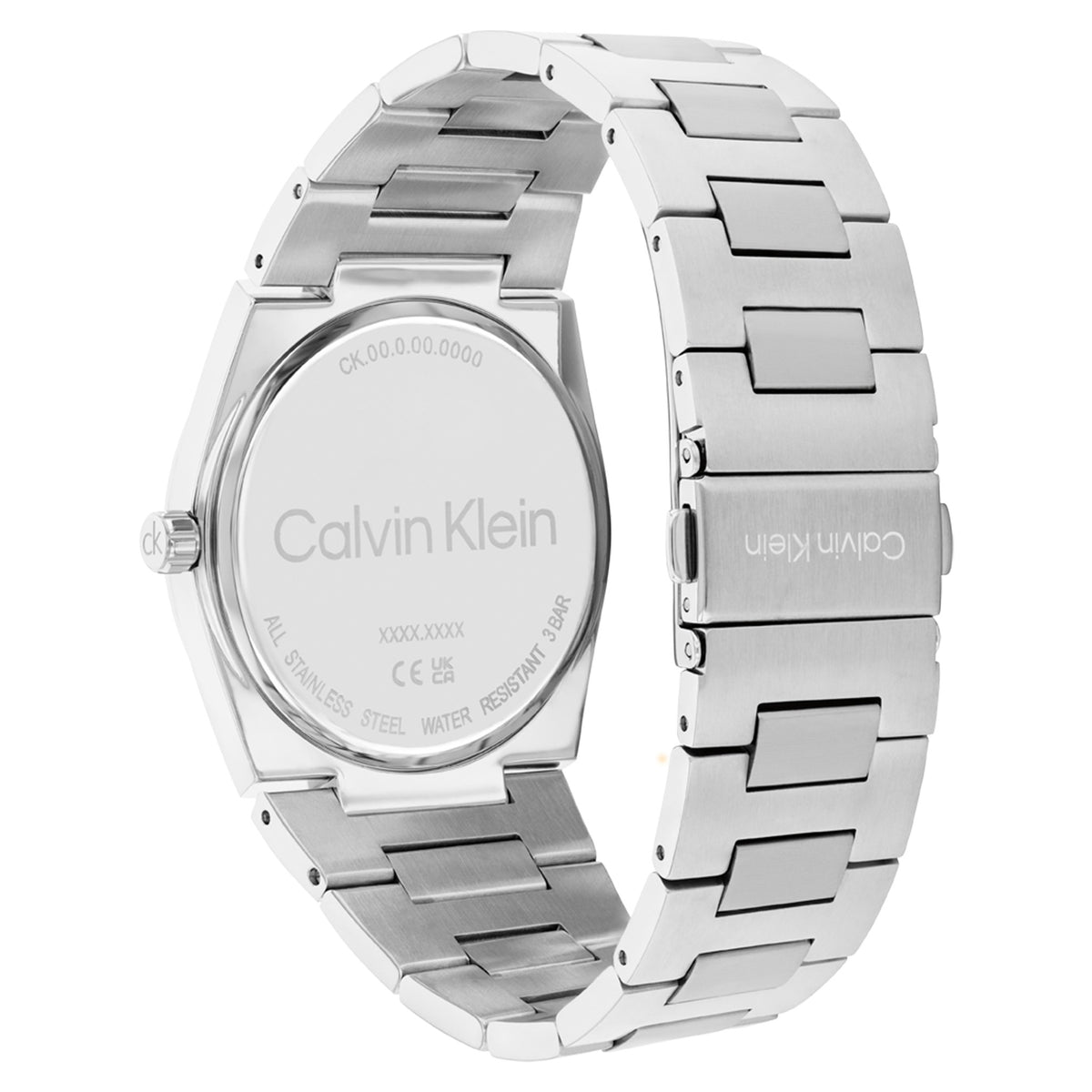 Calvin Klein Silver Steel Black Dial Men's Watch - 25200543
