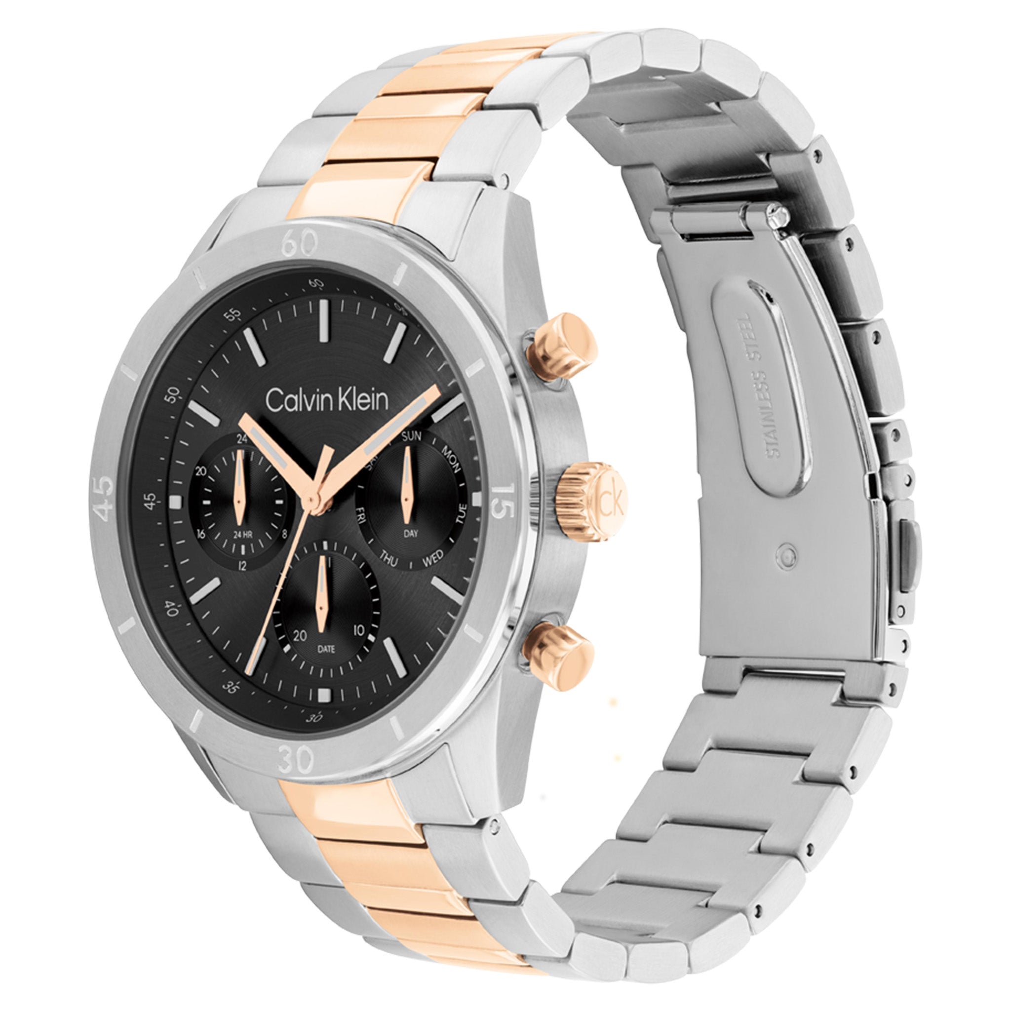 Calvin Klein Two-Tone Steel Grey Dial Multi-function Men's Watch - 25200558