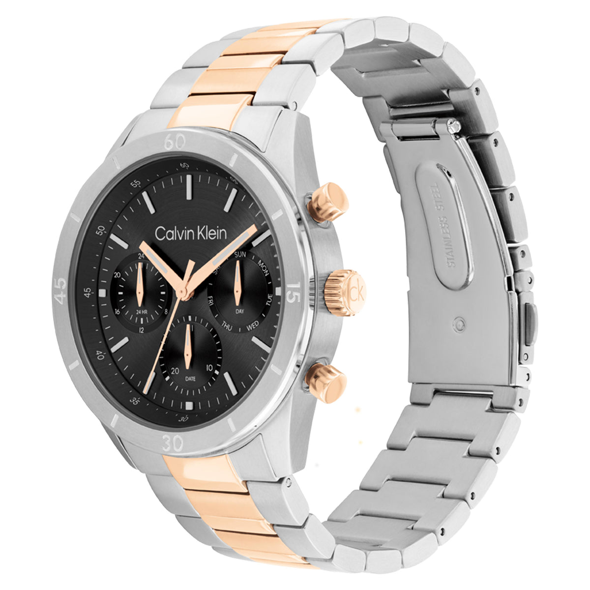 Calvin Klein Two-Tone Steel Grey Dial Multi-function Men's Watch - 25200558