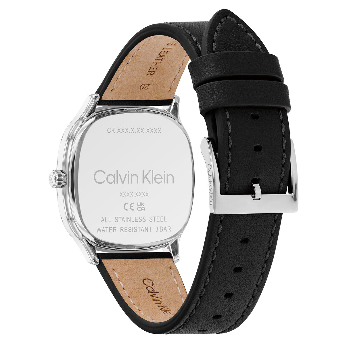 Calvin Klein Leather Black Dial Men's Watch - 25200577