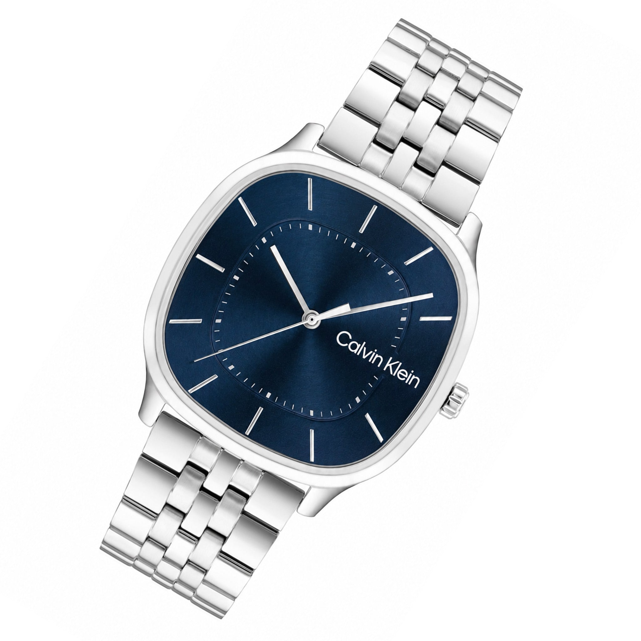 Calvin Klein Silver Steel Blue Dial Men's Watch - 25200580