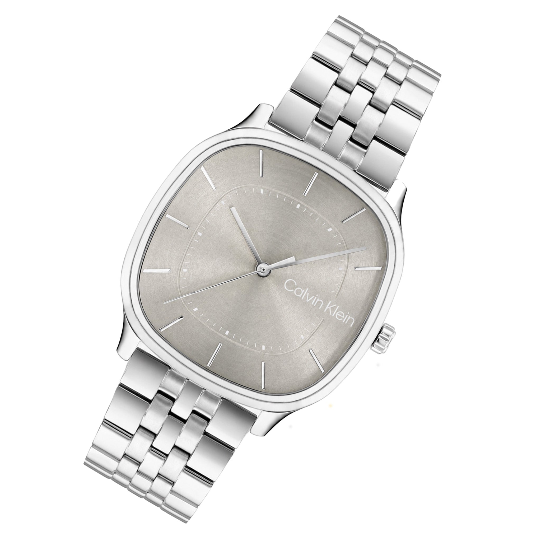 Calvin Klein Silver Steel Light Grey Dial Men's Watch - 25200581