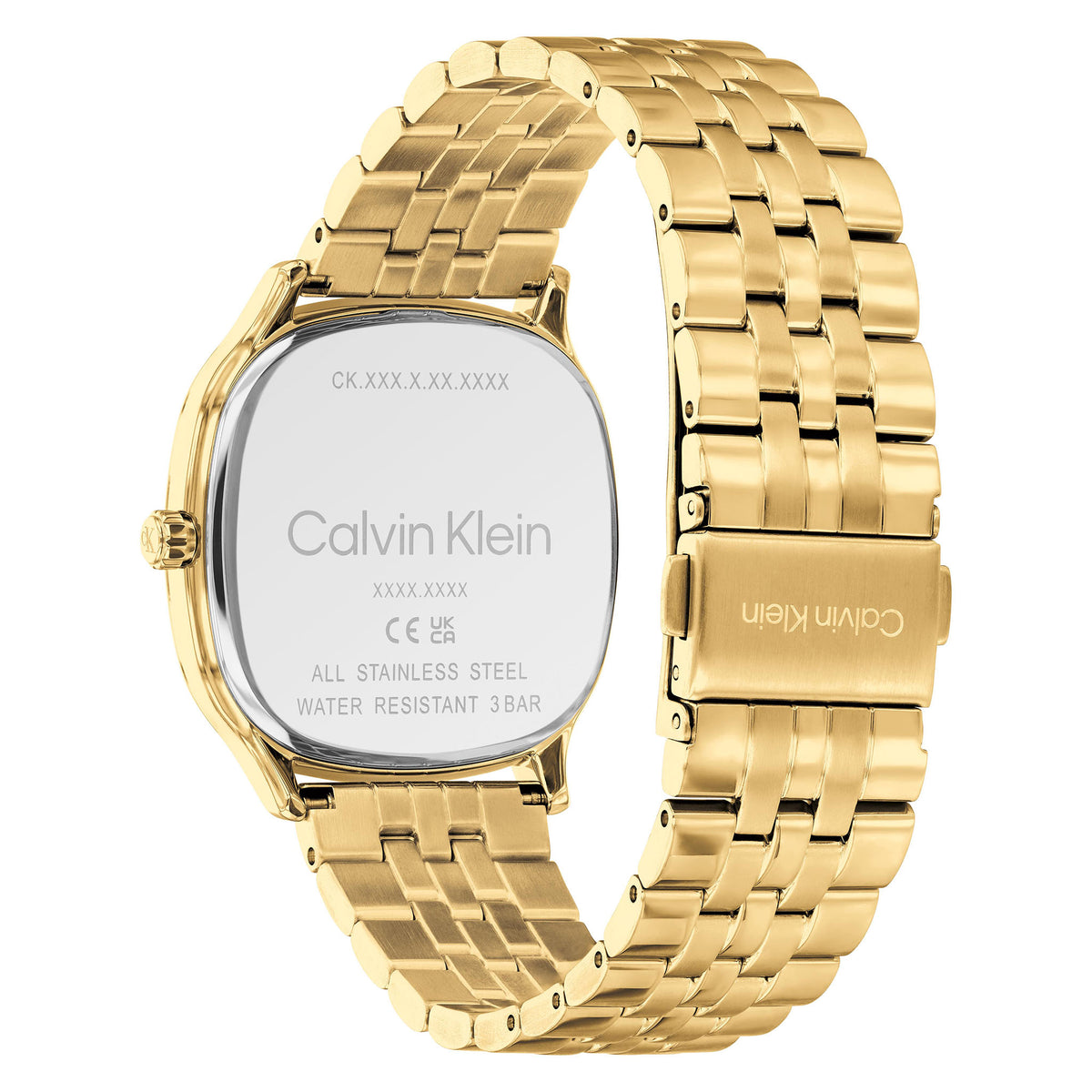 Calvin Klein Gold Steel White Dial Men's Watch - 25200582