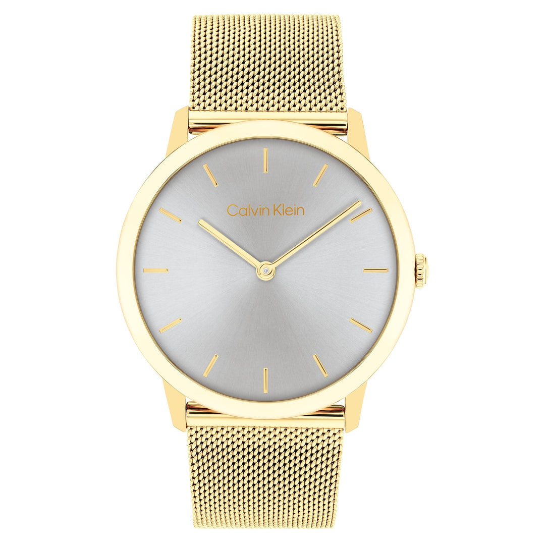 Calvin Klein Gold Steel Grey Dial Unisex Watch - 25300003