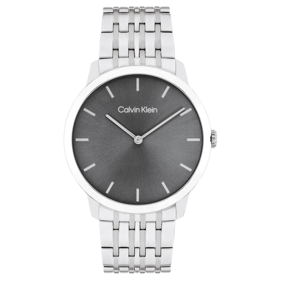 Calvin Klein Stainless Steel Grey Dial Unisex Watch - 25300006