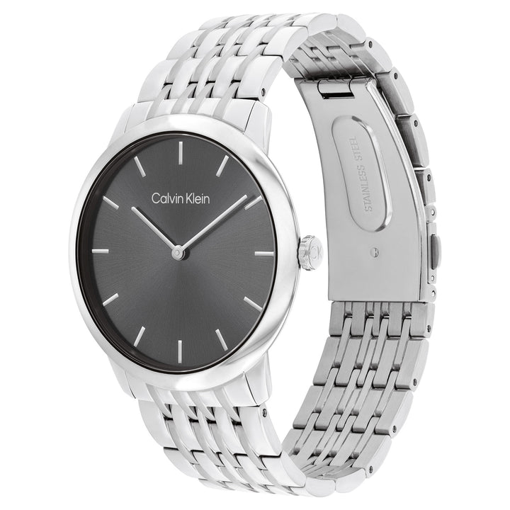 Calvin Klein Stainless Steel Grey Dial Unisex Watch - 25300006