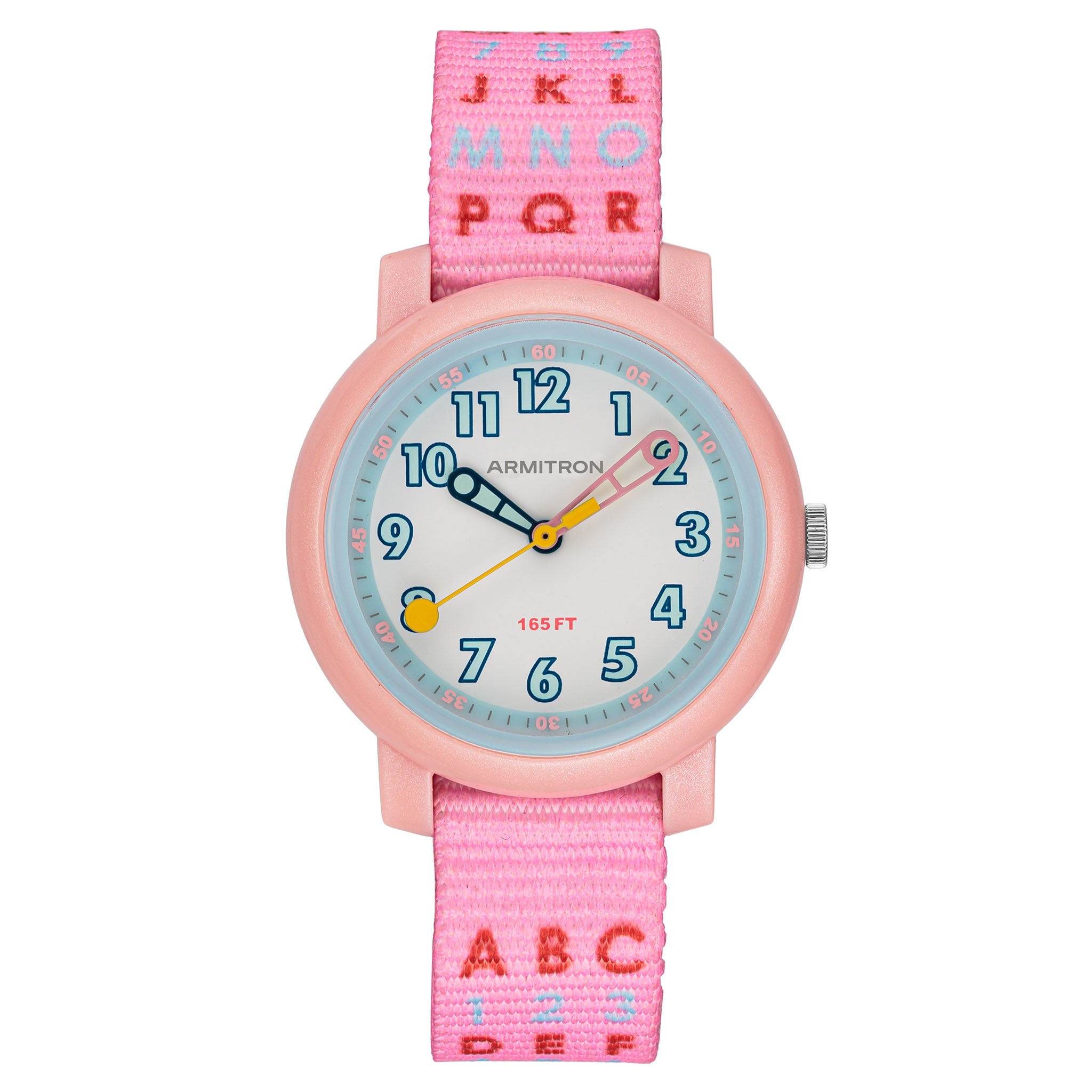 Armitron Plastic White Dial Nylon Kids Watch - 271002PNK