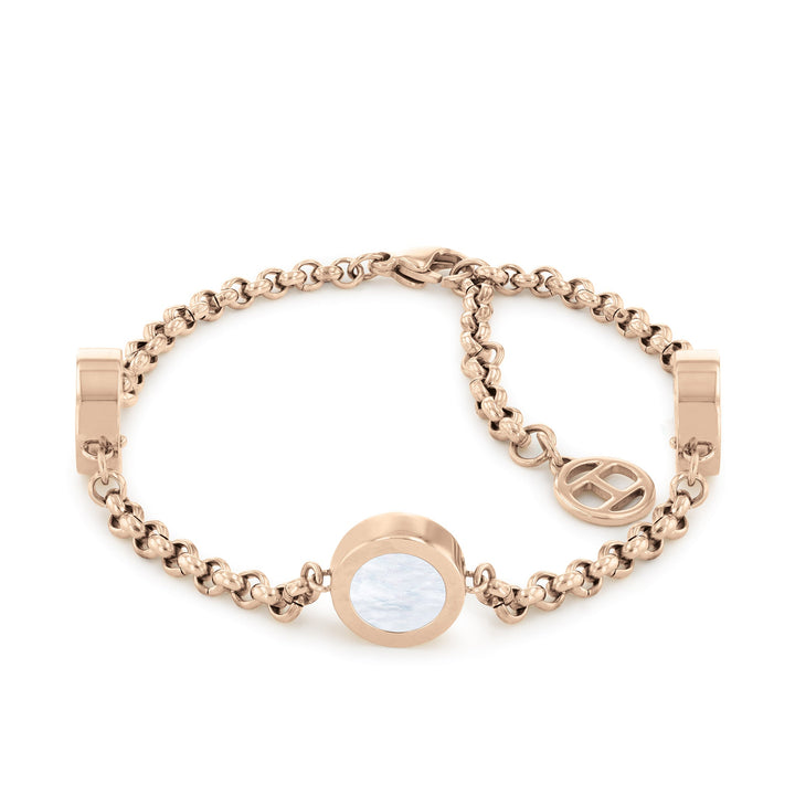Tommy Hilfiger Jewellery Gold Steel & MOP Women's Chain Bracelet - 2780660