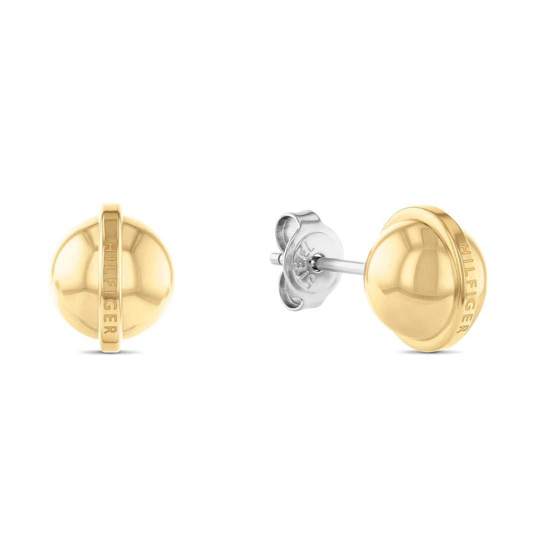 Tommy Hilfiger Jewellery Gold Steel Women's Stud Earrings