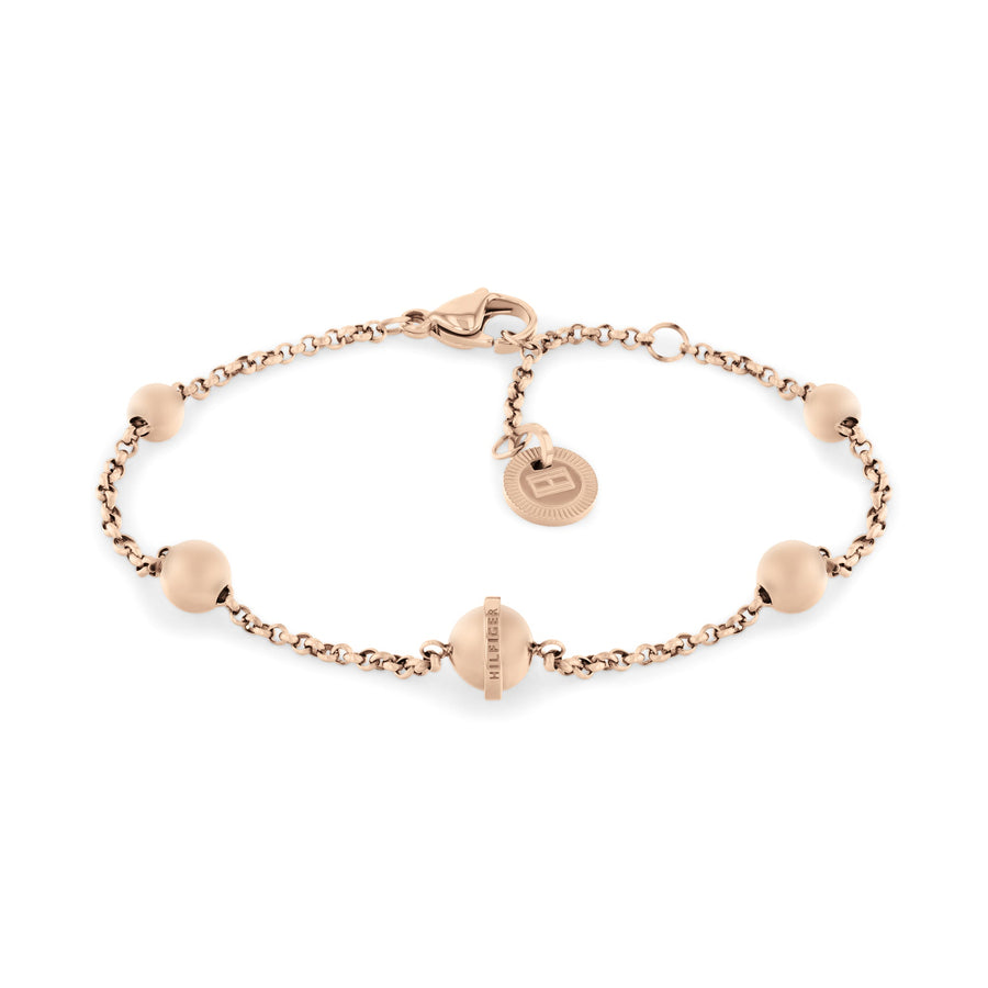 Tommy Hilfiger Jewellery Carnation Gold Steel Women's Chain Bracelet - 2780899