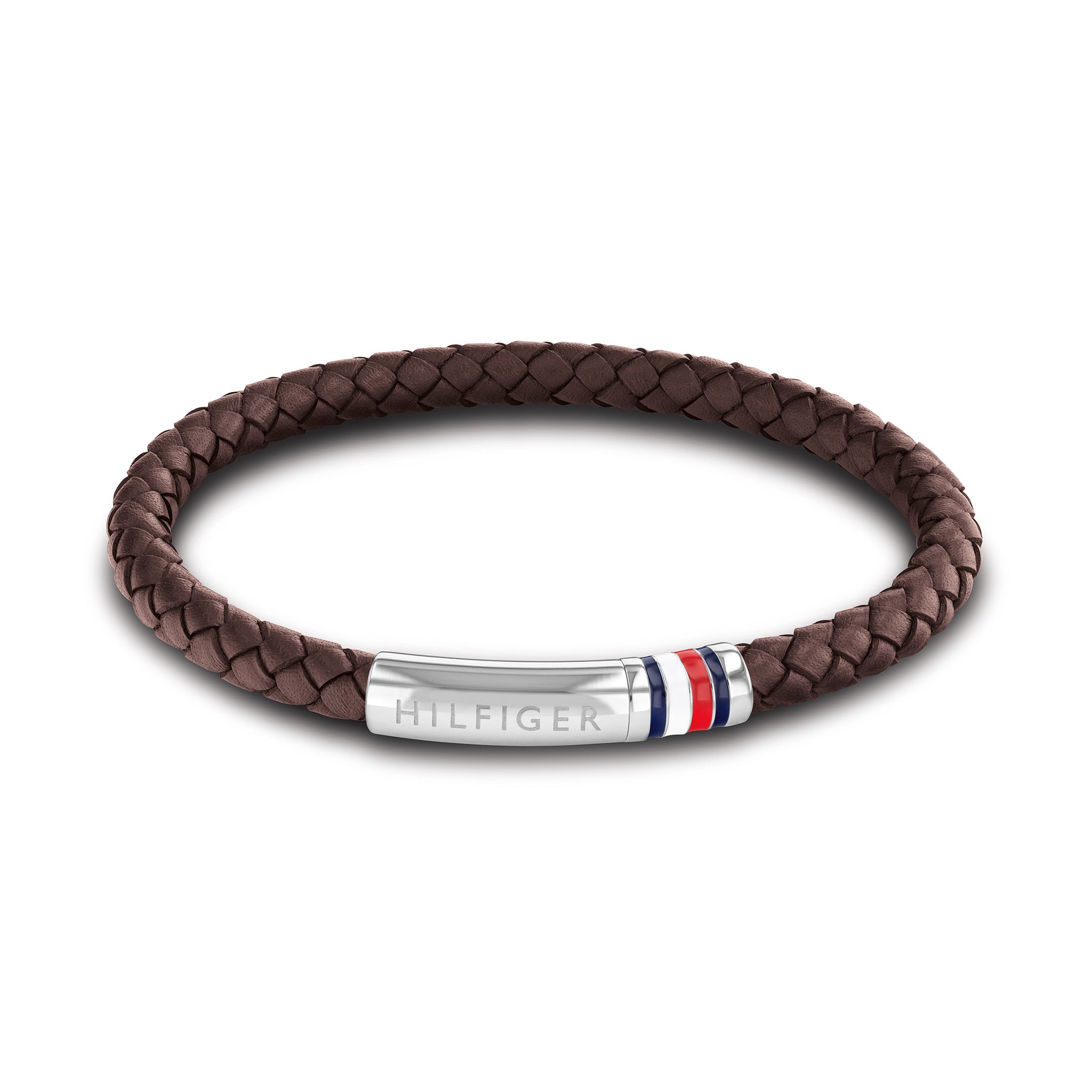 Tommy Hilfiger Jewellery Stainless Steel & Brown Leather Men's Bracelet - 2790402