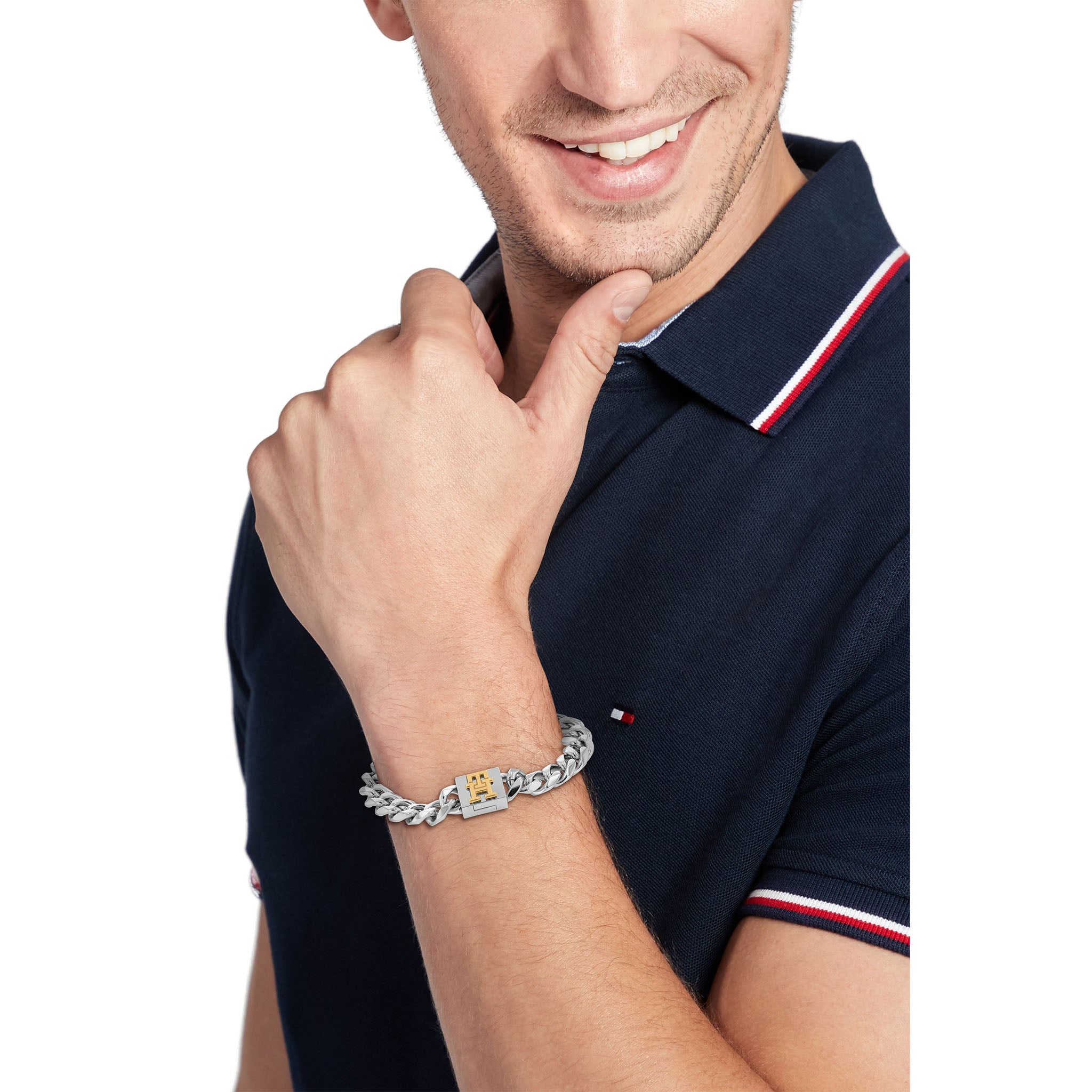 Tommy Hilfiger Jewellery Two-Tone Steel Men's Chain Bracelet - 2790463