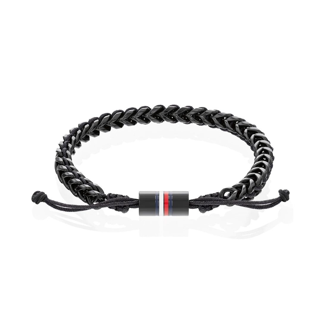 Tommy Hilfiger Jewellery Black Steel Nylon Cord Men s Rope Bracelet tommy-hilfiger-jewellery-black-steel-nylon-cord-men-s-rope-bracelet