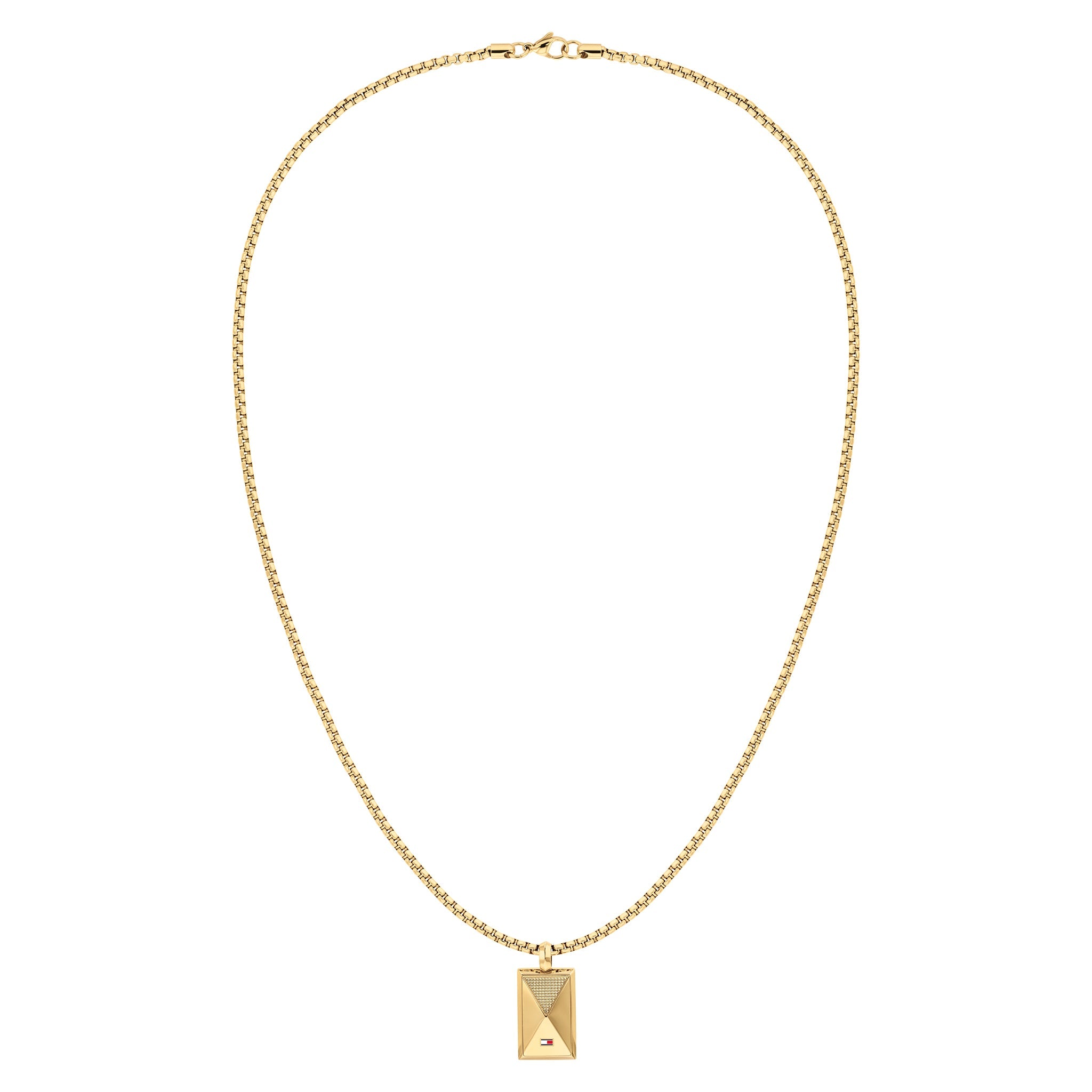 Tommy Hilfiger Jewellery Gold Steel Men's Pendant With Chain - 2790565