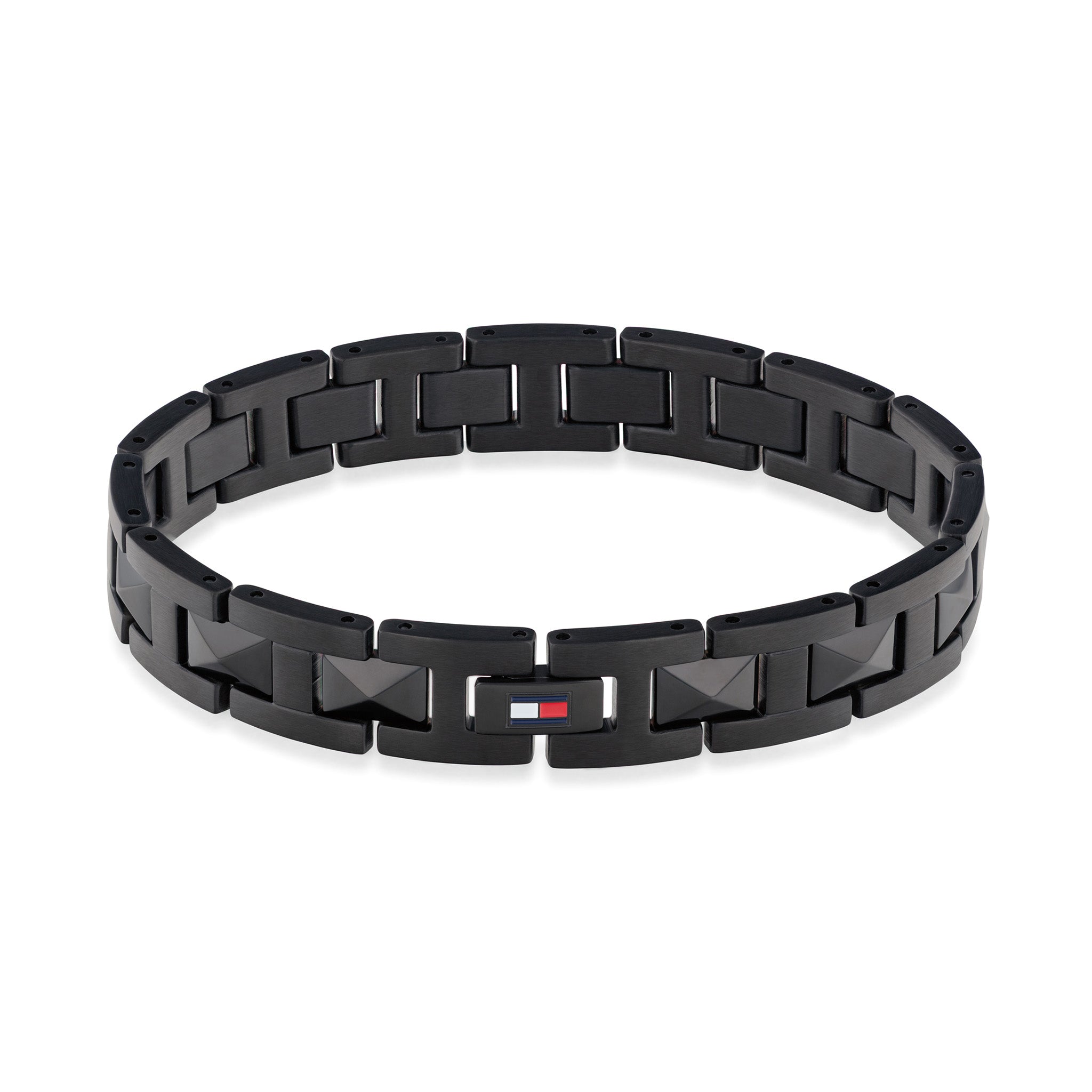 Tommy Hilfiger Jewellery Black Steel Men s Link Bracelet 2790568 The Watch Factory Australia