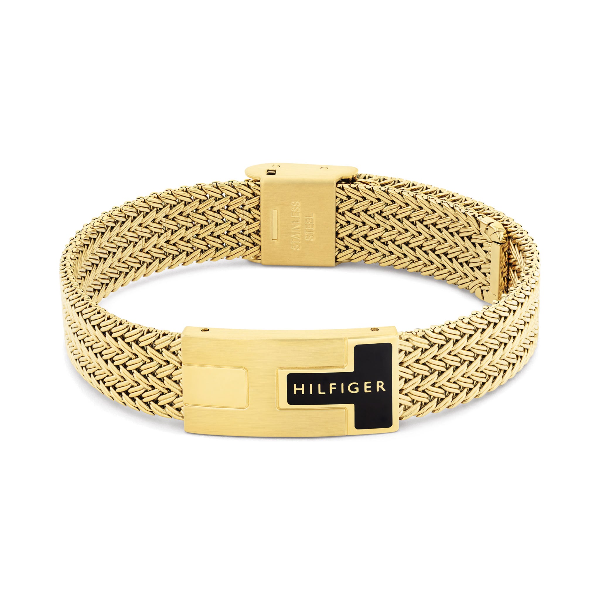 Tommy Hilfiger Jewellery Gold Steel Mesh Men's Chain Bracelet - 2790706