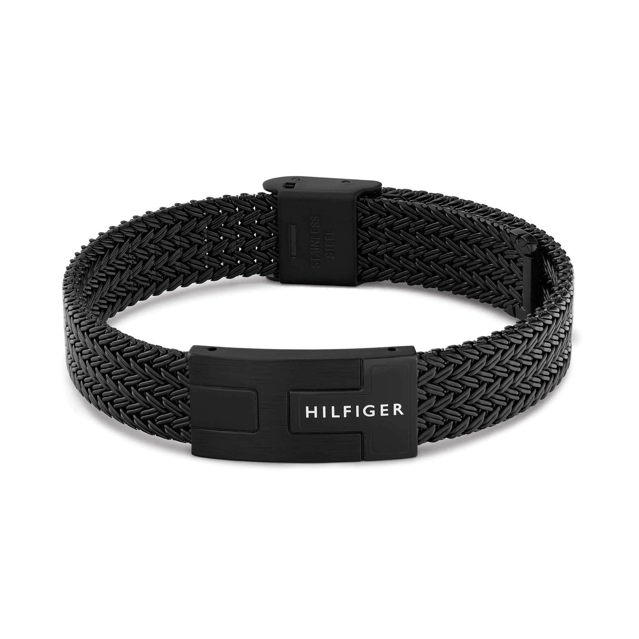 Tommy Hilfiger Jewellery Black Steel Men's Mesh Chain Bracelet - 2790707