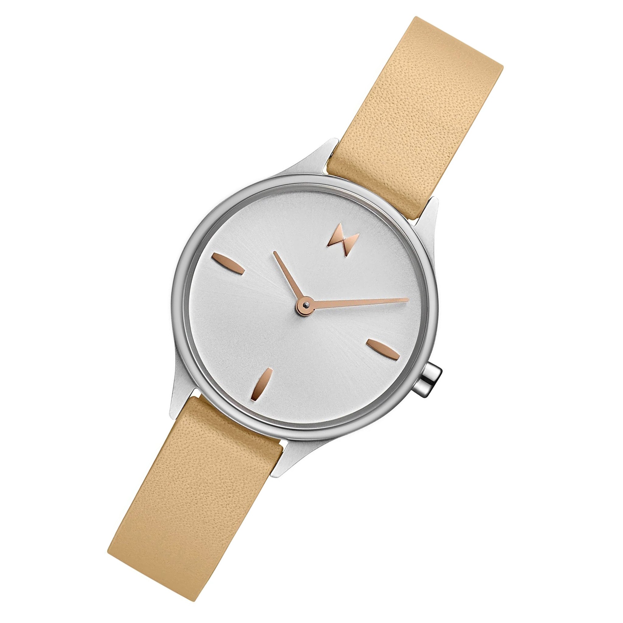 MVMT Camel Leather White Dial Women's Watch - 28000279D