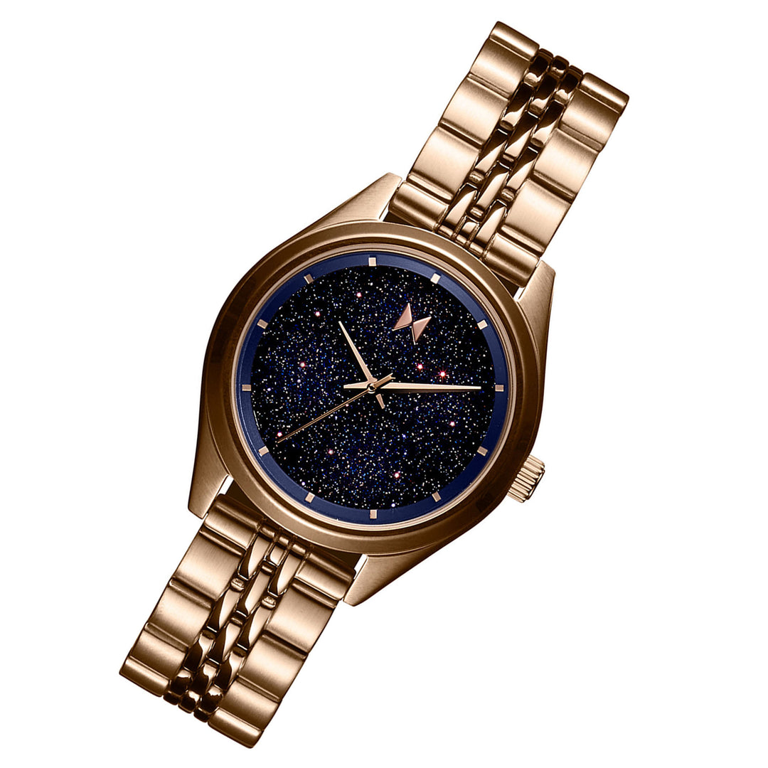 MVMT Pale Rose Gold Steel Blue Dial Women's Watch - 28000336D
