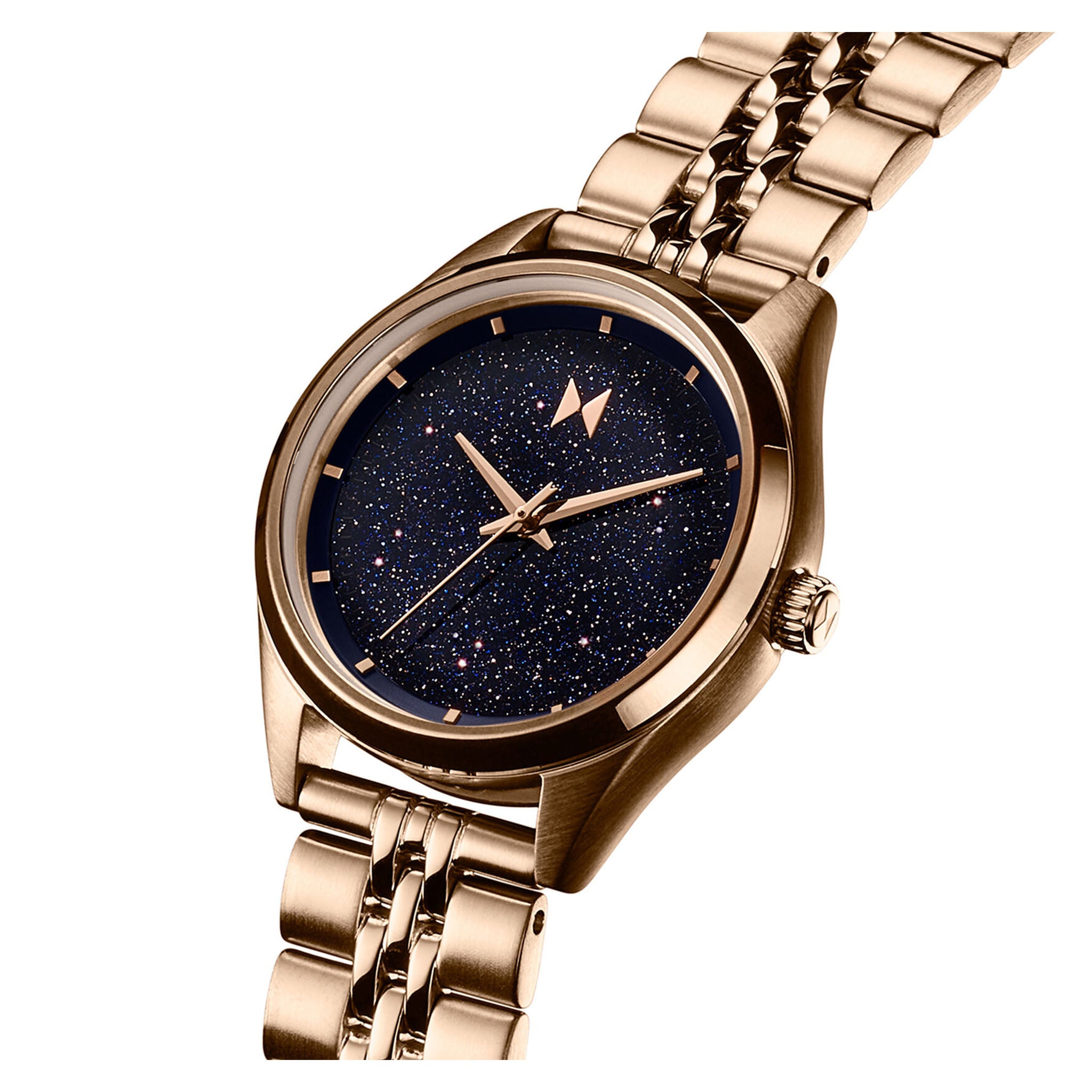 MVMT Pale Rose Gold Steel Blue Dial Women's Watch - 28000336D