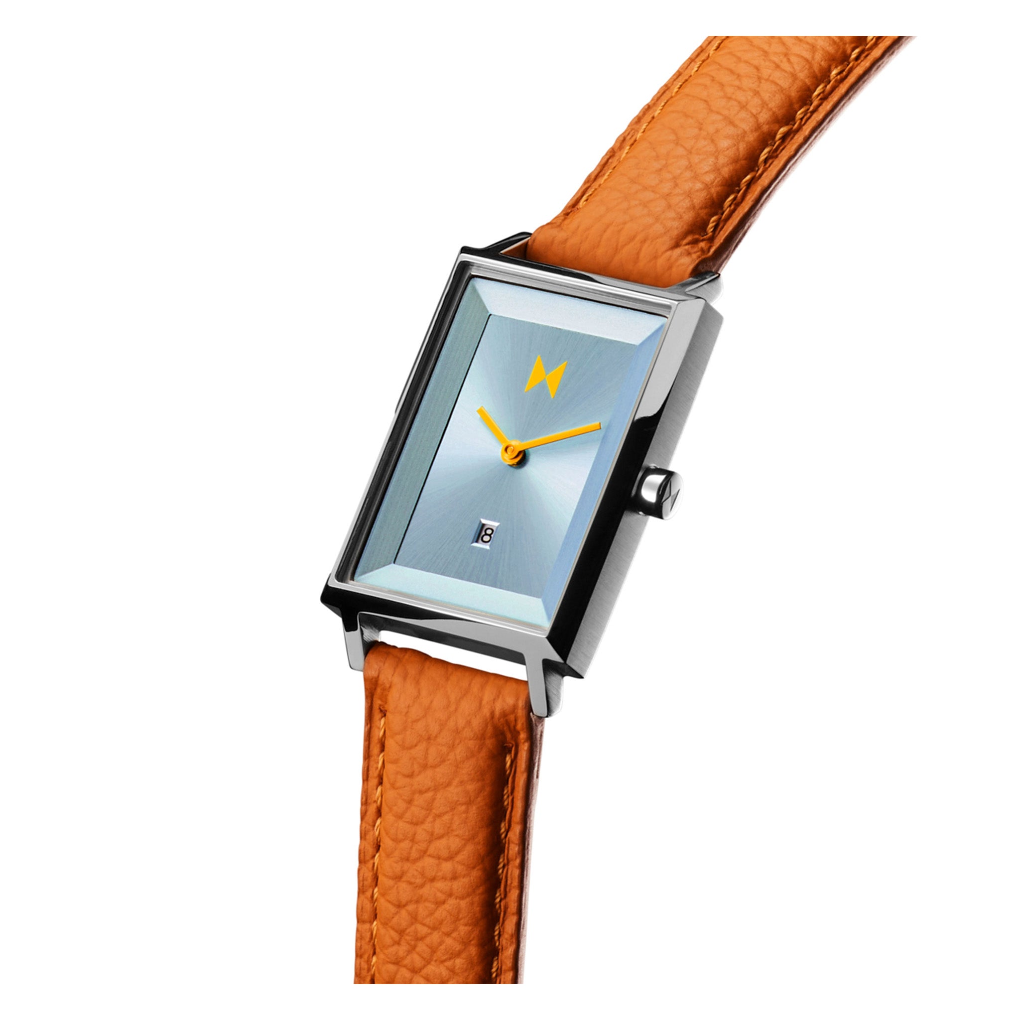 MVMT Tan Leather Light Blue Dial Women's Watch - 28000370D