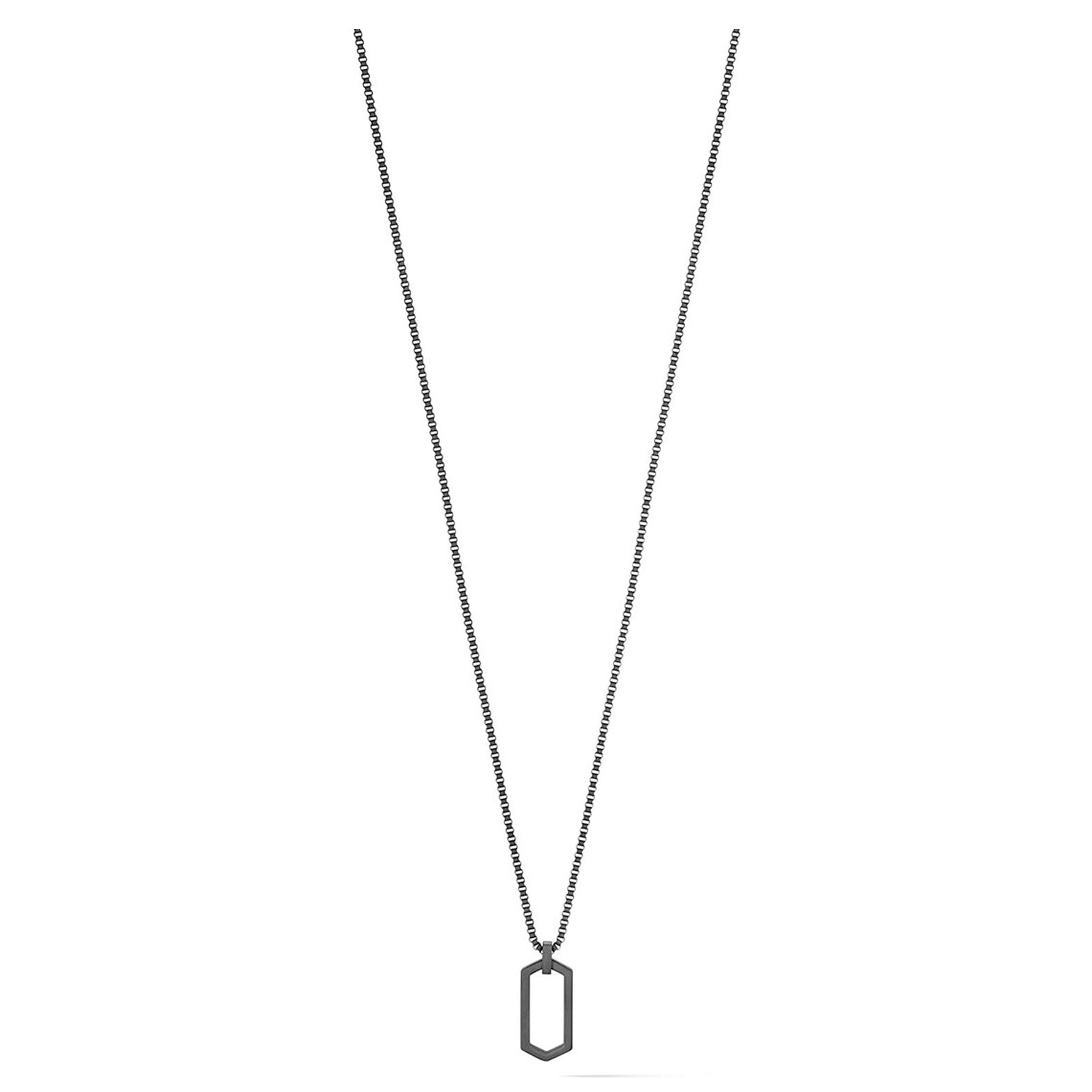 MVMT Jewellery Matte Black Steel Men's Necklace - 28200035