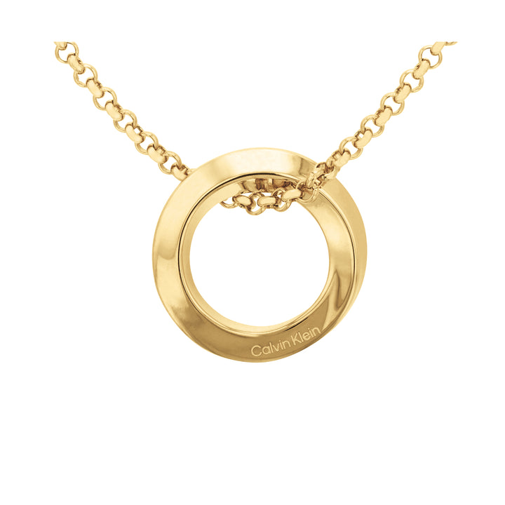 Calvin Klein Jewellery Gold Steel Women's Pendant Necklace - 35000307