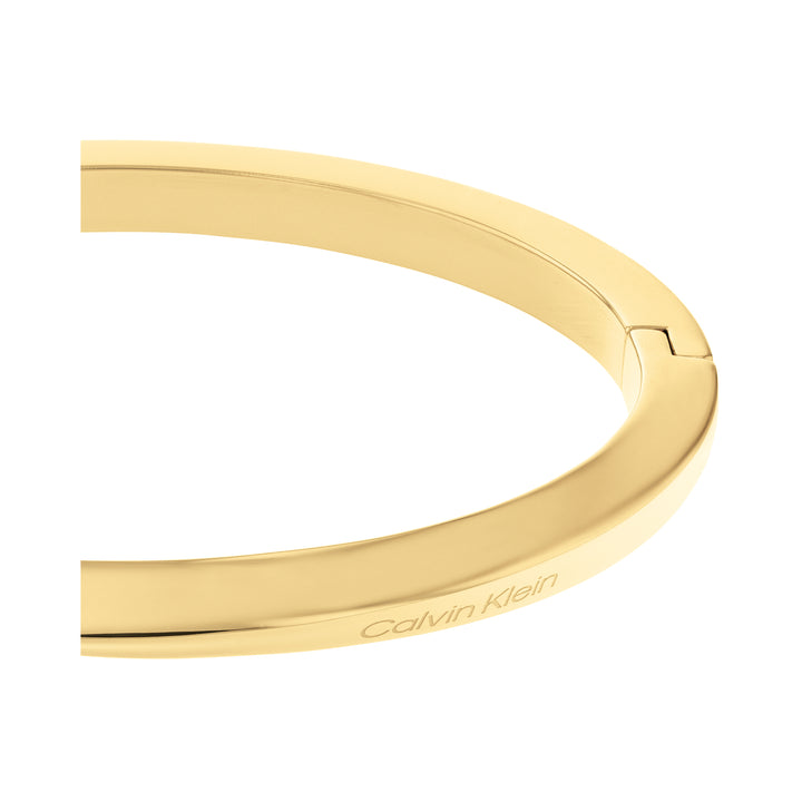 Calvin Klein Jewellery Gold Steel Women's Hinge Bangle - 35000313