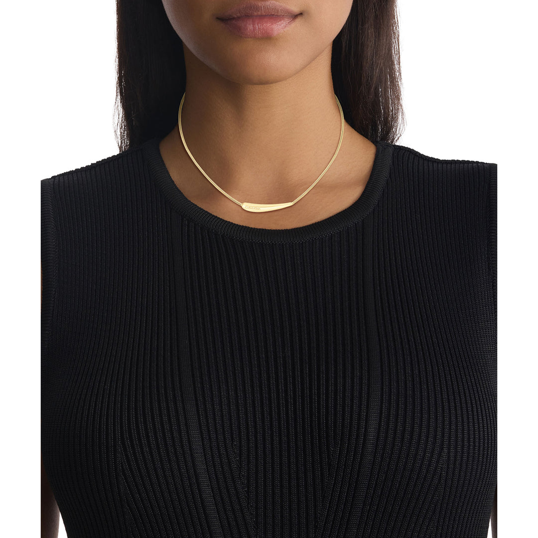 Calvin Klein Jewellery Gold Steel Women's Pendant Necklace - 35000339