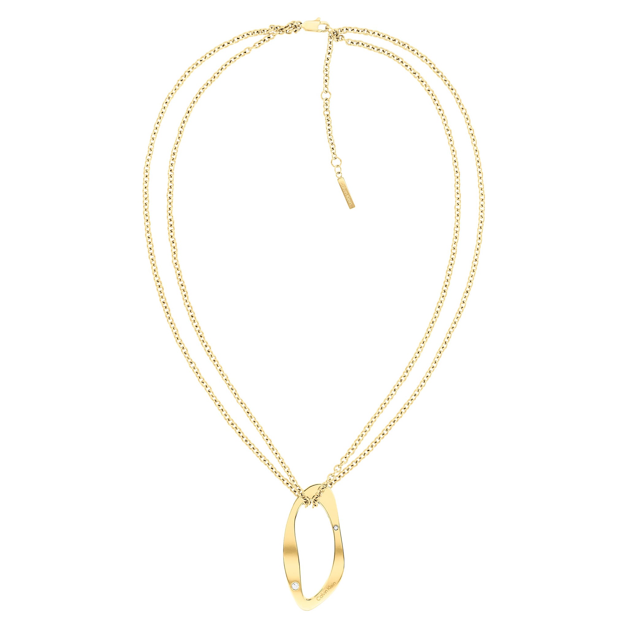Calvin Klein Jewellery Gold Steel & Crystals Women's Pendant Necklace - 35000684