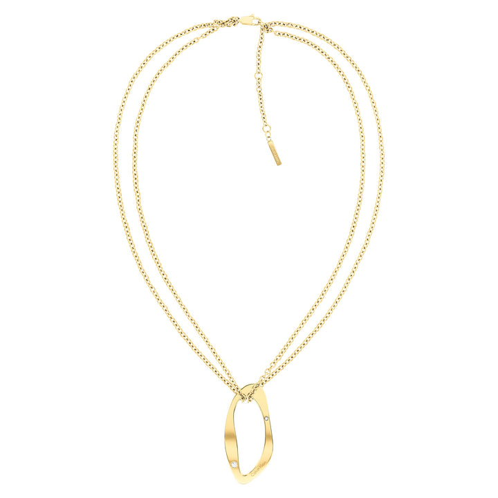 Calvin Klein Jewellery Gold Steel & Crystals Women's Pendant Necklace - 35000684