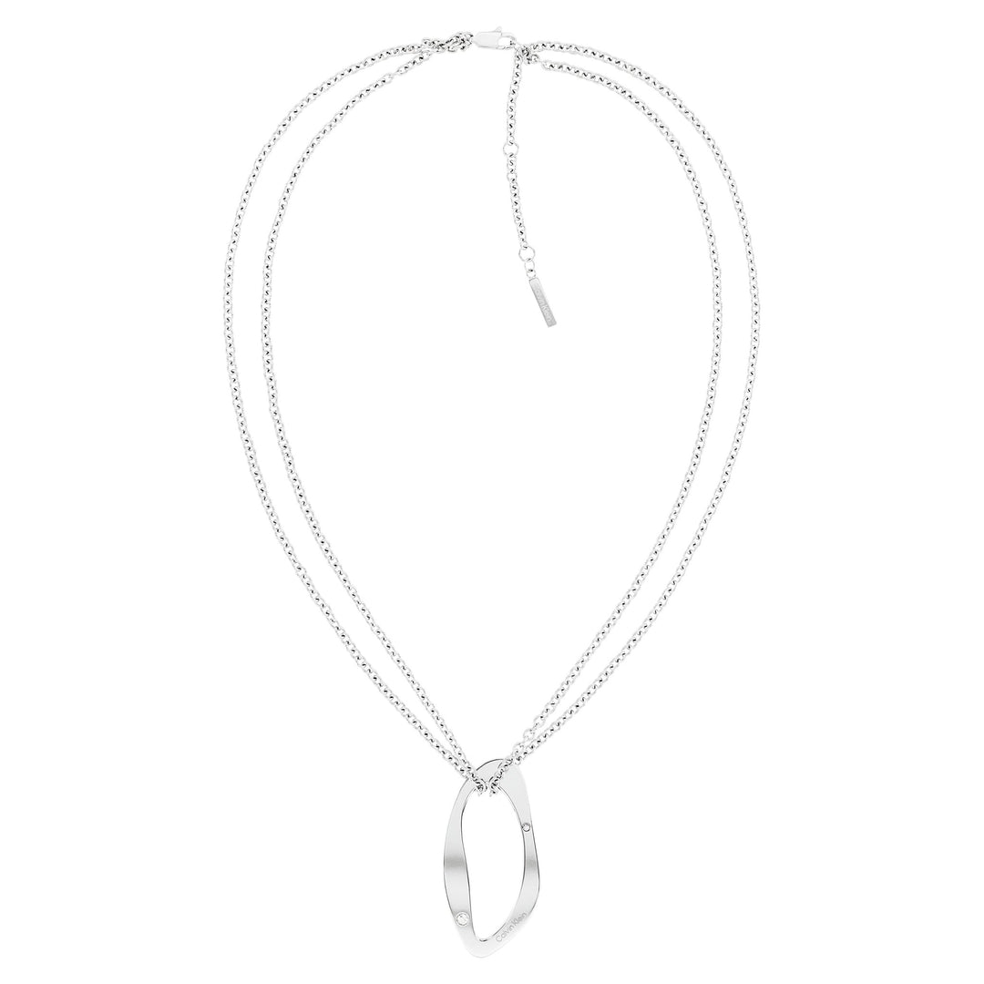 Calvin Klein Jewellery Stainless Steel & Crystals Women's Pendant Necklace - 35000685