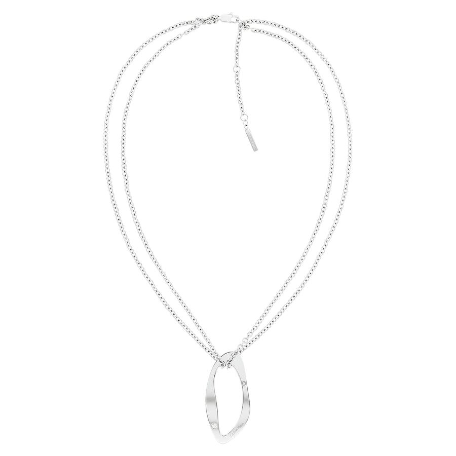 Calvin Klein Jewellery Stainless Steel & Crystals Women's Pendant Necklace - 35000685