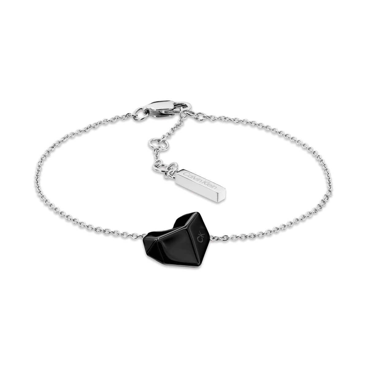 Calvin Klein Jewellery Stainless Steel & Black Ceramic Women's Pendant Bracelet - 35001000