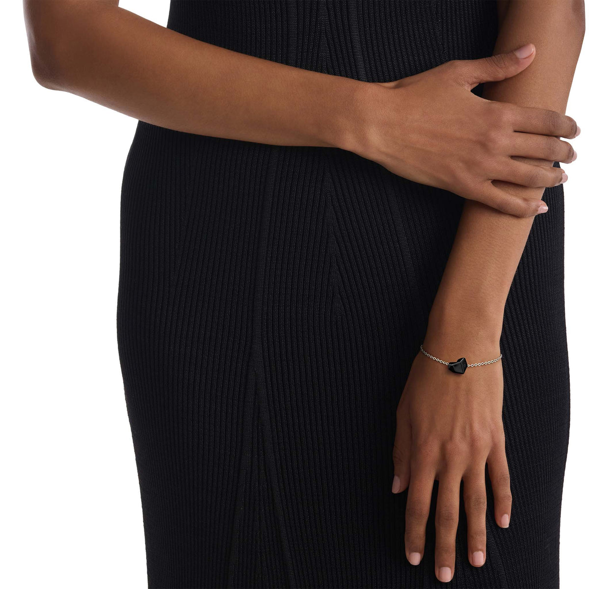 Calvin Klein Jewellery Stainless Steel & Black Ceramic Women's Pendant Bracelet - 35001000