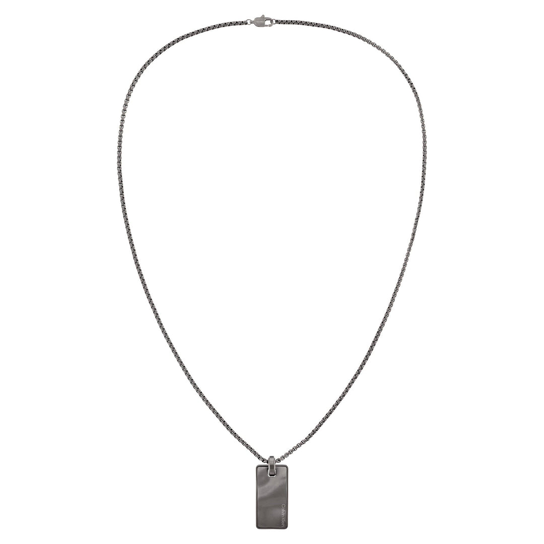 Calvin Klein Jewellery Grey Steel Men's Pendant Necklace - 35100032