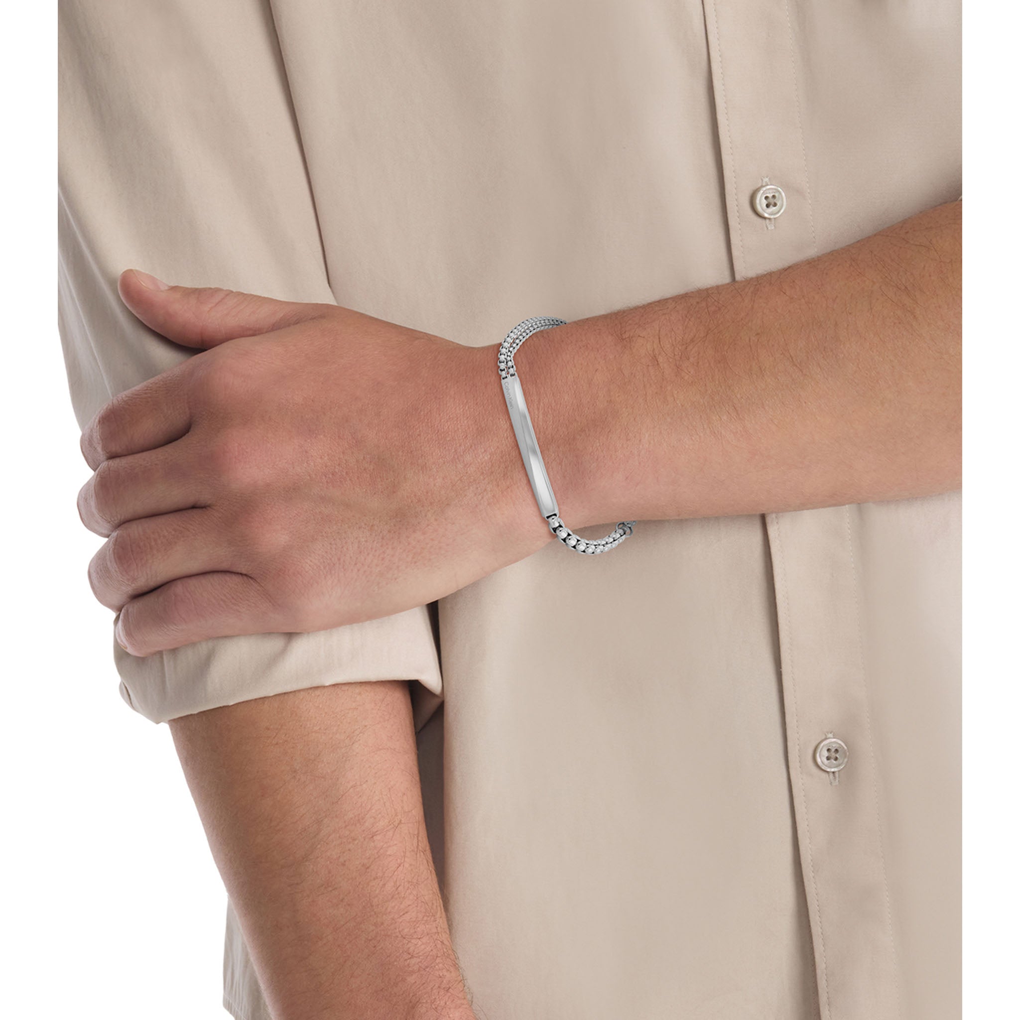 Calvin Klein Jewellery Stainless Steel Men's Id Bracelet Calvin Klein Jewellery Stainless Steel Men's Id Bracelet